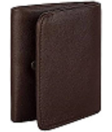 Zacharias Brown Leather Men's Three Fold Wallet ( Pack of 1 )