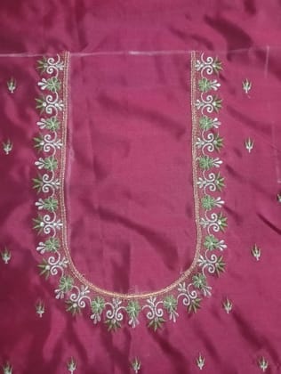 Pink Computer Design Blouse Piece for Sewing and Crafting