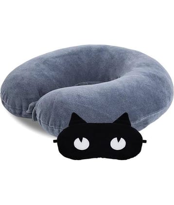 JUZZII Grey Neck Pillow,Eye Shade ( Pack of 2 )