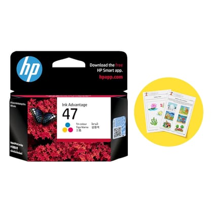 HP 47 Tri-color Original Cartridge- 6ZD61A