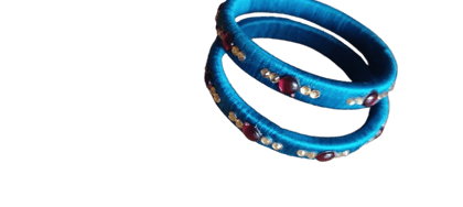 Elegant Blue Bangles Set for Women