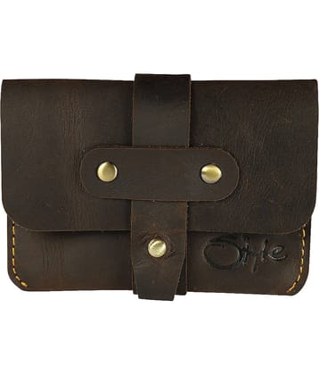 Style 98 Button Brown Money Clip