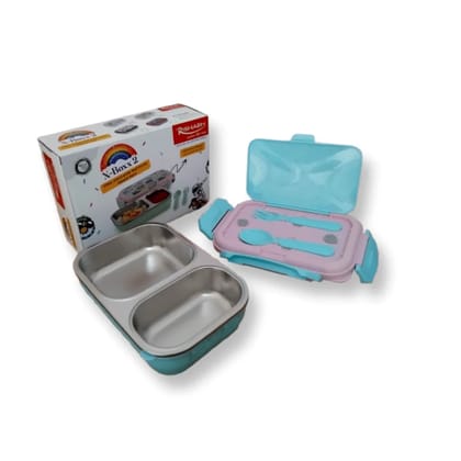 Rishabh X-Boxx 2 Steel Insulated Lunch Box with Cutlery Set  by Ruhi Import Store
