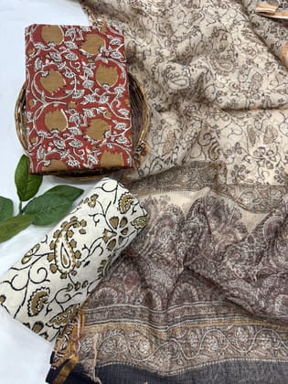 Elegant Cotton Suit with Kota Doriya Dupatta