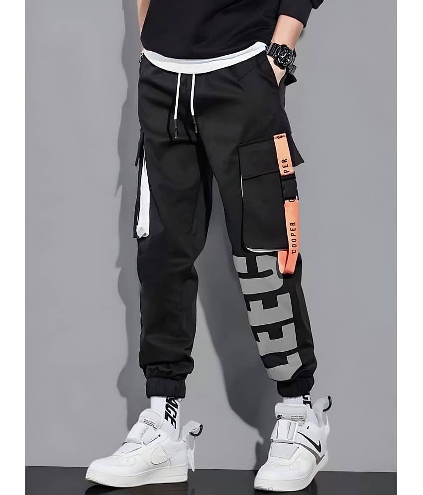 HVBK Black Polyester Men's Joggers ( Pack of 1 )