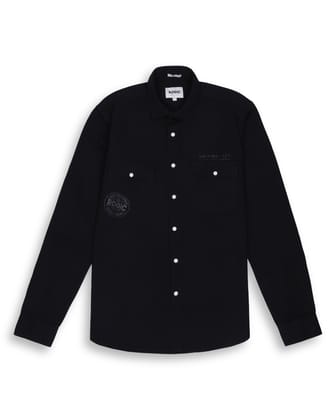 SOLID SHIRT IN BLACK-M