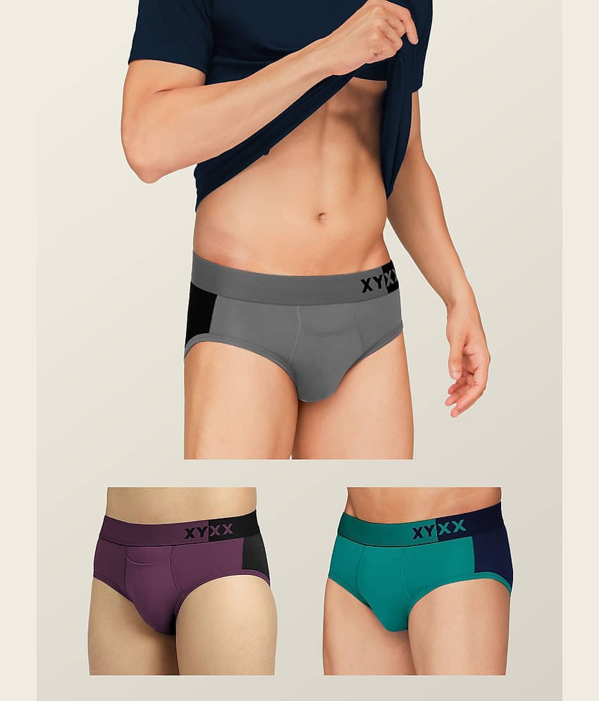 XYXX Pack of 3 Modal Briefs For Men's ( Multicolor )