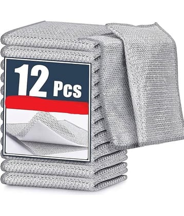 Multi Deal Stainless Steel Kitchen Cleaning Cleaning Cloth ( Pack of 12 )