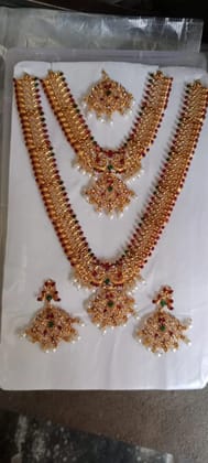 Dainty Rose Gold Necklace and Earring Jewelry Set