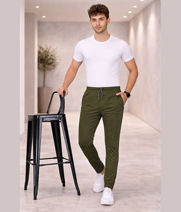 Kashvi Green Lycra Men's Trackpants ( Pack of 1 )