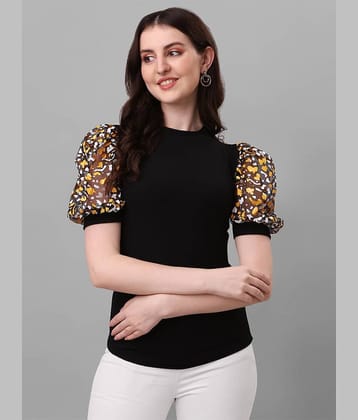 Sheetal associates Women's Cotton Blend Regular Top ( Black )