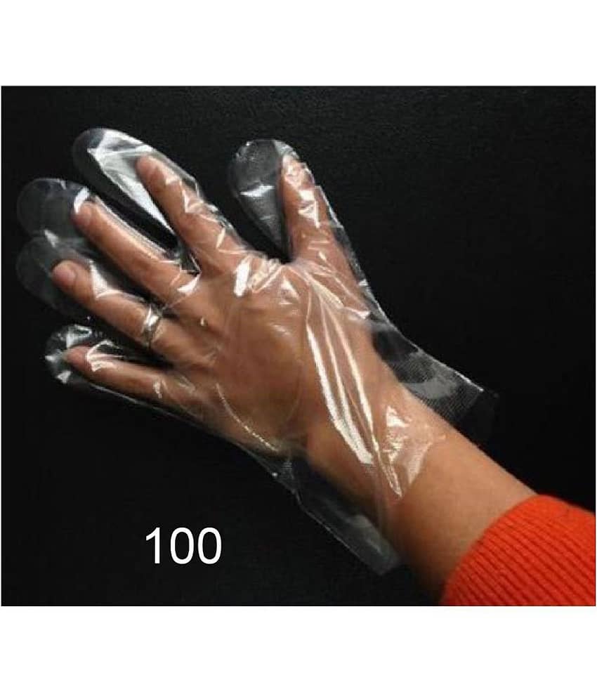 Blu 9 Plastic Universal Size Cleaning Glove 100 PCS