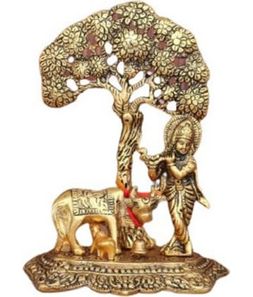 Shri Astha Vinayak Brass Lord Krishna Idol ( 6 cm )