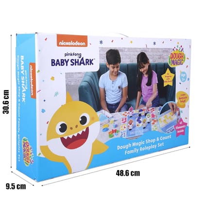 Dough Magic Baby Shark Shop and Count Activity Set For Kids 3 Years and Above
