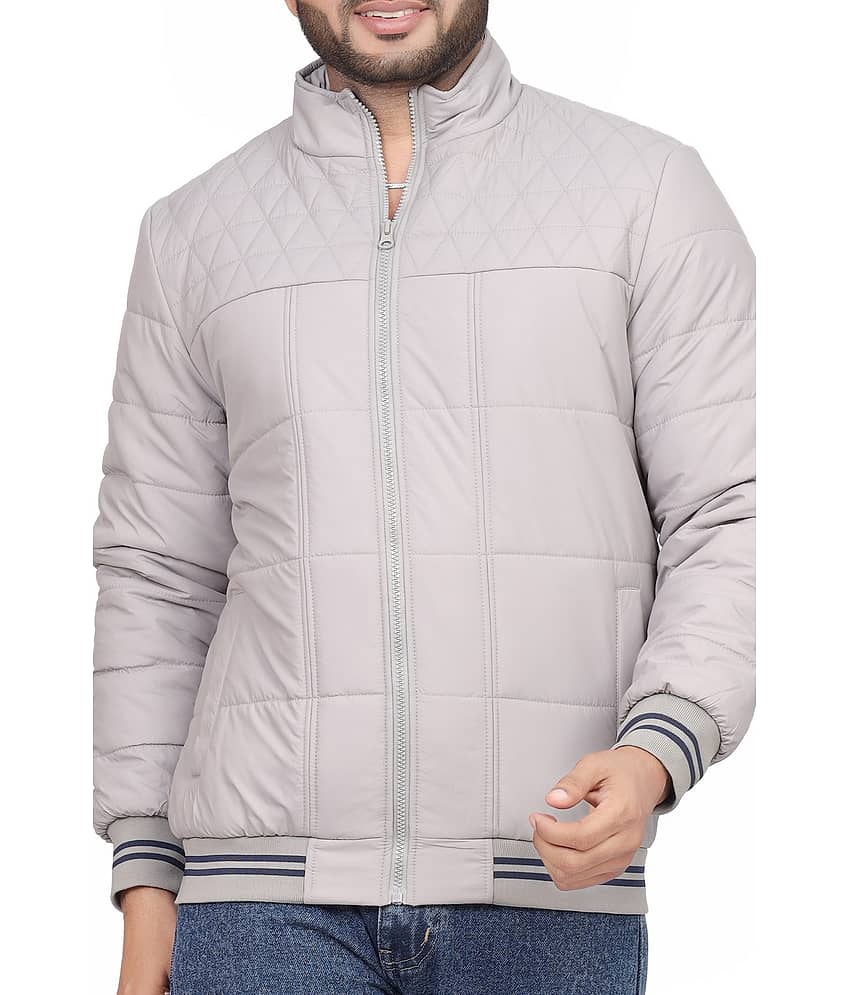 Indian Fort Nylon Men's Quilted & Bomber Jacket - Grey ( Pack of 1 )