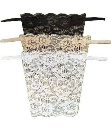 GEEO Set of 3 color Cotton Clip on Mock Lace Camisole for Women High Neck Camisoles Deep Neck Cleavage Cover For Women Innerwear Insert vest Bra Chest Coverage Bra Insert over for Women Free Size