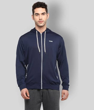 YUUKI Navy Polyester Jacket