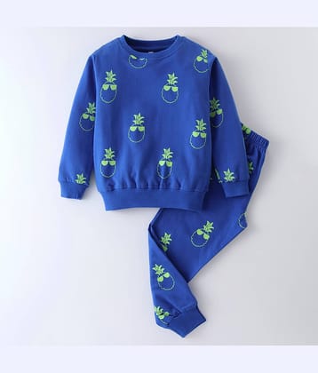 Nite Flite Pack of 1 Boys 100% Cotton Nightsuit Set ( Blue )