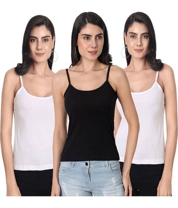 AIMLY Cotton Camisoles - White Pack of 3