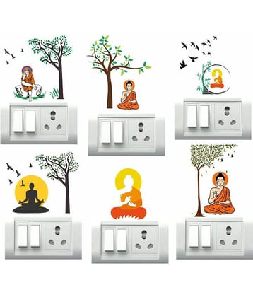 Decor Villa Buddha Switch Board Sticker ( 27 x 30 cms )