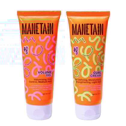 Manetain Set Of 2 Volume Gel & Curl Cream - 100 ml Each