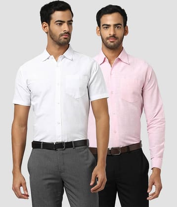 DESHBANDHU DBK - Multicolor Cotton Regular Fit Men's Formal Shirt (Pack of 2)