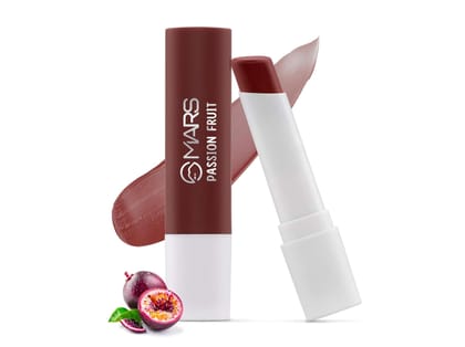 MARS Aqua Splash Tinted Lip Balm Enriched with Shea Butter, Jojoba Oil, Vitamin-E & Cocoa Extract, Repair Chapped Lips, Non-Sticky & Moisturising  - 01-PASSION FRUIT
