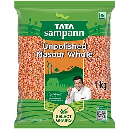 Tata Sampann Masoor Dal/Mysore Bele - Whole, Unpolished, 1 kg - 1 kg - 1 kg - Four units Tata Sampann Masoor Dal/Mysore Bele - Whole, Unpolished, 1 kg - 1 kg - 1 kg - Four units