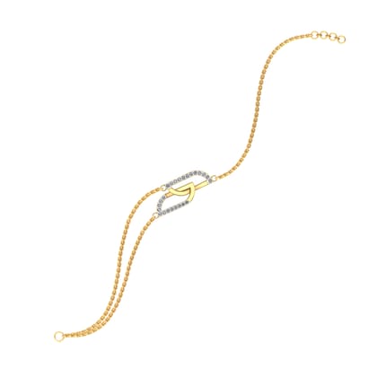 Senco Gold Connection of Victoria Diamond Bracelet (2.5 gram / 0.13 Ct / HI-SI / 18K Yellow Gold)