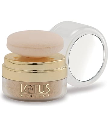 Lotus Make,Up Naturalblend Translucent Loose Powder Rouge Lustre 840, Spf 15, Puff Applicator 10G