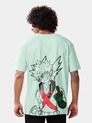 Katsuki Bakugo Oversized T-Shirt-Mint / S
