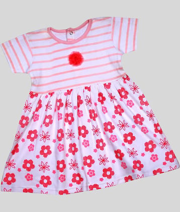 Me N My CLOSET Pack of 1 Baby Girls Cotton Frock ( Multi )