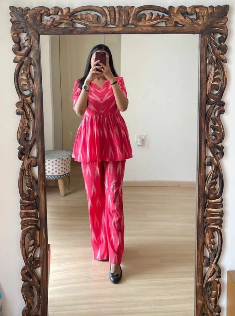 Stylish and Eye Catching Pink Co-Ord Set by GlamaStitch-S