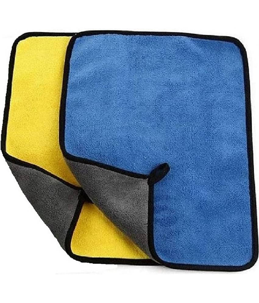 Penyan™ Heavy Microfiber Cloth for Car Cleaning and Detailing, Double Sided, Extra Thick Plush Microfiber Towel Lint-Free, Size 30x45cm, Pack of 2, multi color