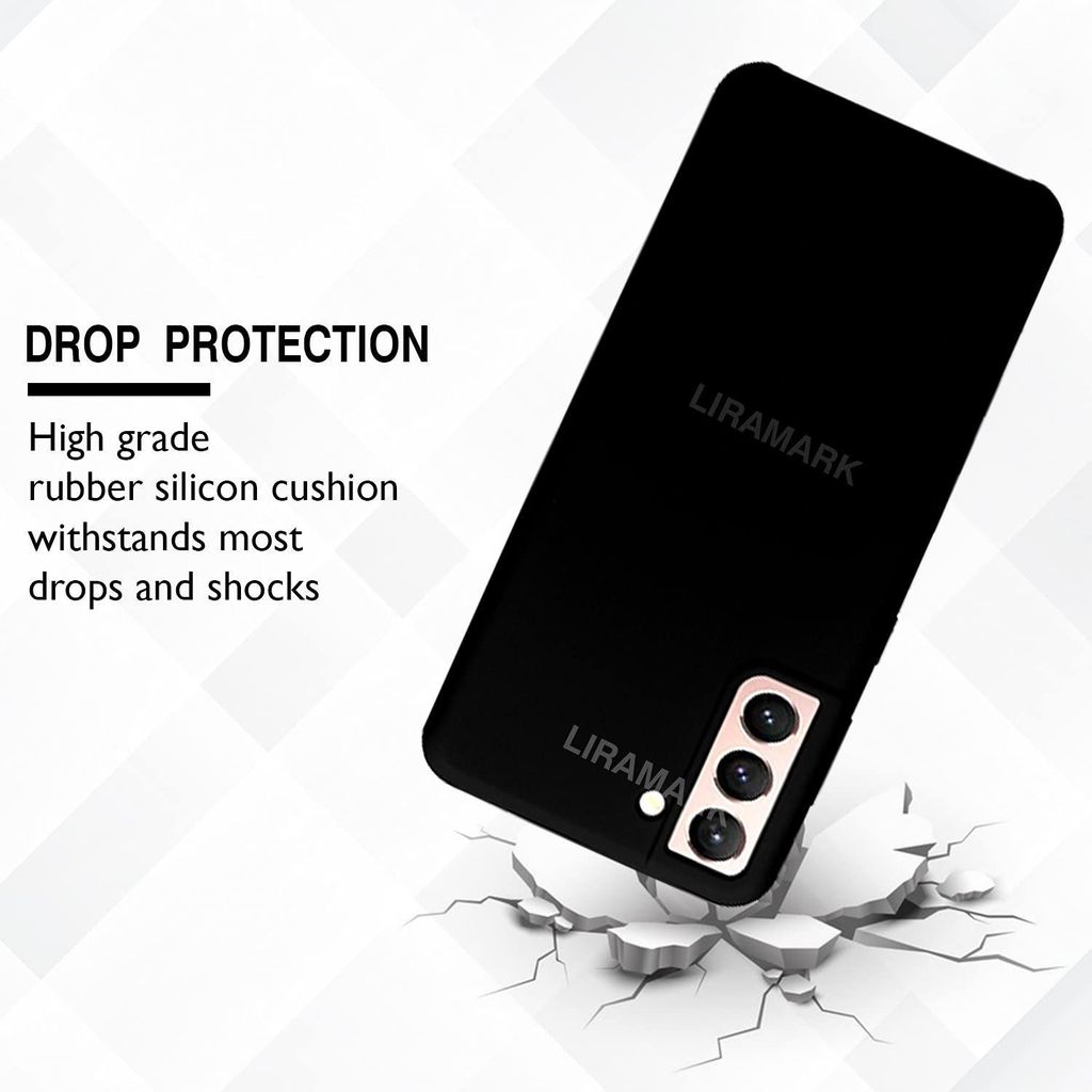 LIRAMARK Liquid Silicone Soft Back Cover Case for Samsung Galaxy S21