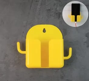 1 Pc Wallmount Mobile Stand With Hook for and stuffs purposes. (Mix Color / 1 Pc)