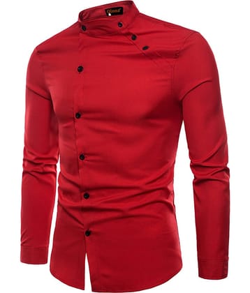 Qlonz store Cotton Blend Regular Fit Solids Full Sleeves Men's Casual Shirt - White ( Pack of 1 )