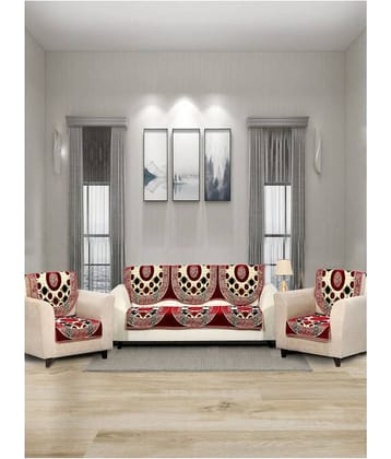 BELLA TRUE 5 Seater Brown Velvet Set of 6 Seat Cover