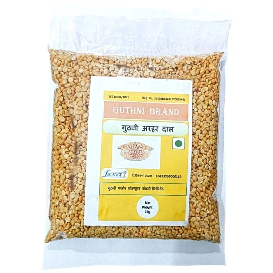 GUTHNI BRAND ARHAR DAL - 1 kg - 1 kg - One packet