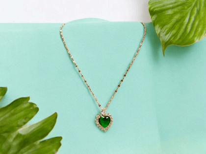 Green Heart Diamond Necklace