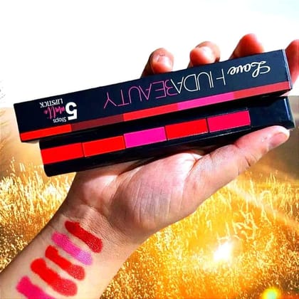 (BUY 1 + GET 1 FREE)- - 5 SHADES PREMIUM LIPSTICK LIMITED TIME OFFER