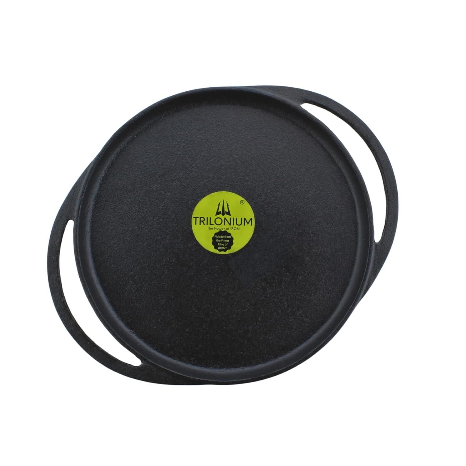 Trilonium Cast Iron Dosa Tawa | Infinity 2.0 | Diameter 11 inches | Pre-Seasoned | Weighs 2.4 Kgs
