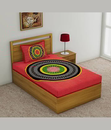 unique choice Cotton Single Bedsheet ( Red )