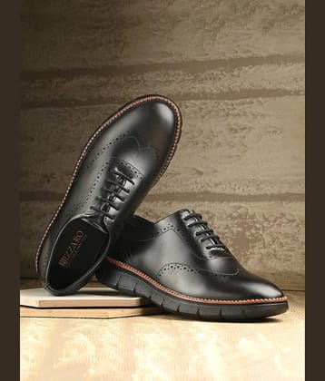 BIZZARO Casual Brogues Shoes Black Men's Outdoor Shoes