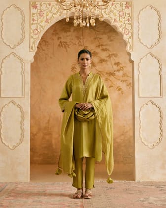 Olive Grove Dupatta-One Size / Green