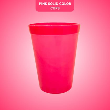 Hot Pink Solid Color Cups 300 ML - 6PC
