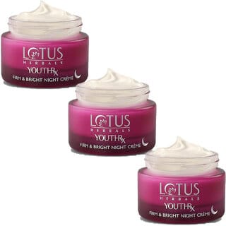 Lotus Herbals Youthrx Firm  Bright Night Cream Bakuchiol Retinol Vitamin CAnti Ageing  50G ( Pack Of 3)