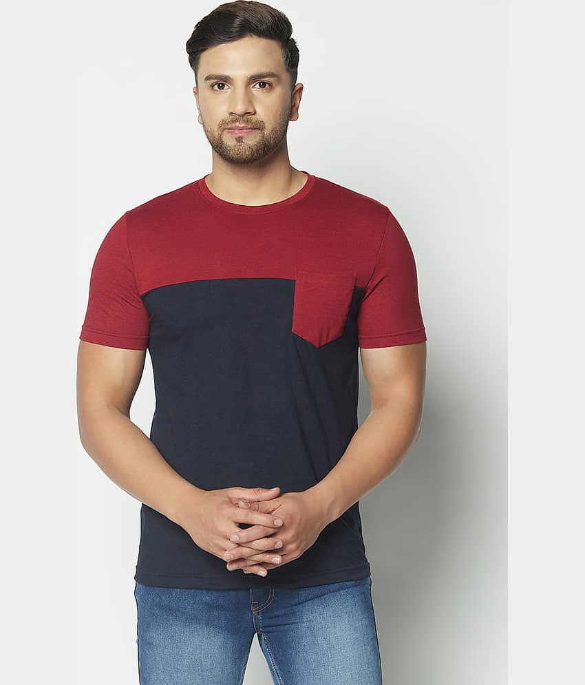 Glito Pack of 1 Cotton Blend Slim Fit Men's T-Shirt ( Maroon )