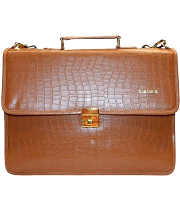 Man Arden Brown Large Briefcase