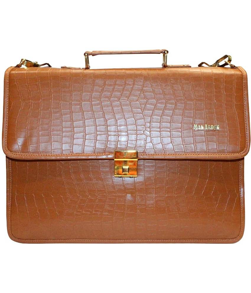 Man Arden Brown Large Briefcase